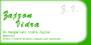 zajzon vidra business card